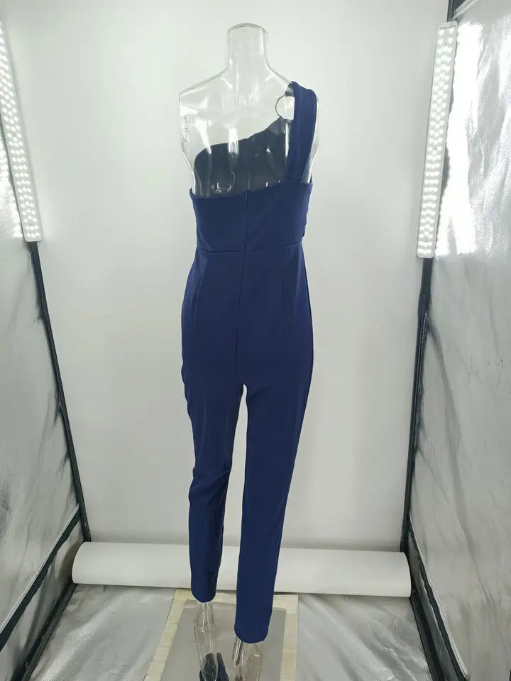 2024 Summer Europe and The United States Sexy Women's Solid Color Nightclub Jumpsuit Casual Pants RT220