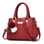 Yogodlns Women Beading Pendant Handbag Ladies Embossed Shoulder Bag Ladies Messenger Bag Hairball Bags High Quality Bag RT220