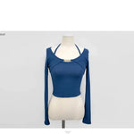 Sexy Tank Top Cropped Inner Strapless Long Sleeve Cover Up Outer Wear 2-piece Set Women's Summer Fashionable Suit RT220