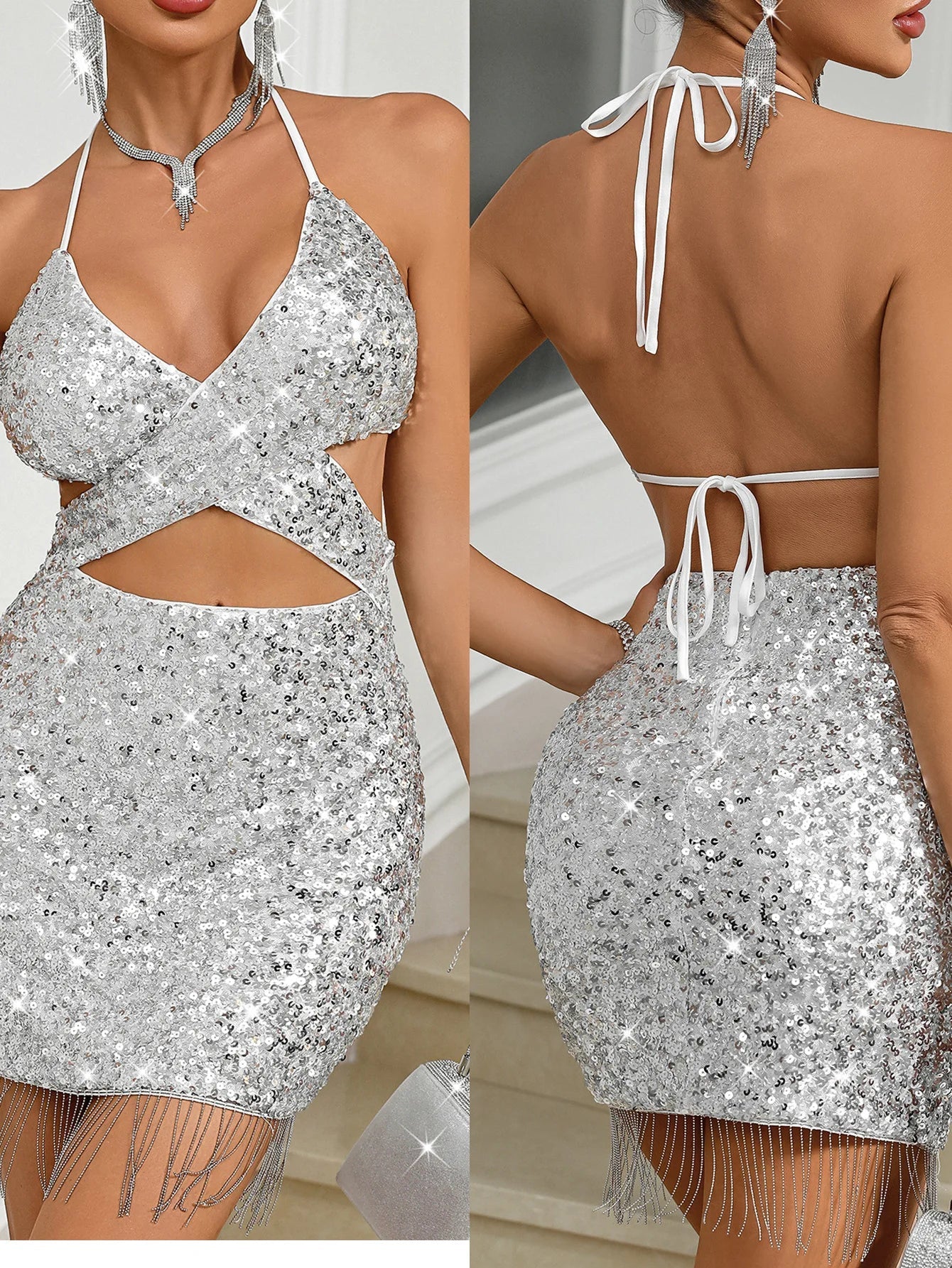 Sexy Irregular Womens Dresses Halter Club Elegant Party Short Summer Dress Woman Clothing Bodycon Evening Prom Dress Vestido X98 RT220