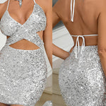 Sexy Irregular Womens Dresses Halter Club Elegant Party Short Summer Dress Woman Clothing Bodycon Evening Prom Dress Vestido X98 RT220