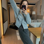 Women Pants Autumn Winter Thickening High Waisted Wool Wide Leg Pants Women Fashion Chevron Lengthening Leg Opening Floor Length RT220