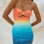 Summer Sexy Lady Backless Mini Party Dress Women Elegant Sequined Slim Fit Dress Female Casual Printing Strapless Dress Vestidos RT220