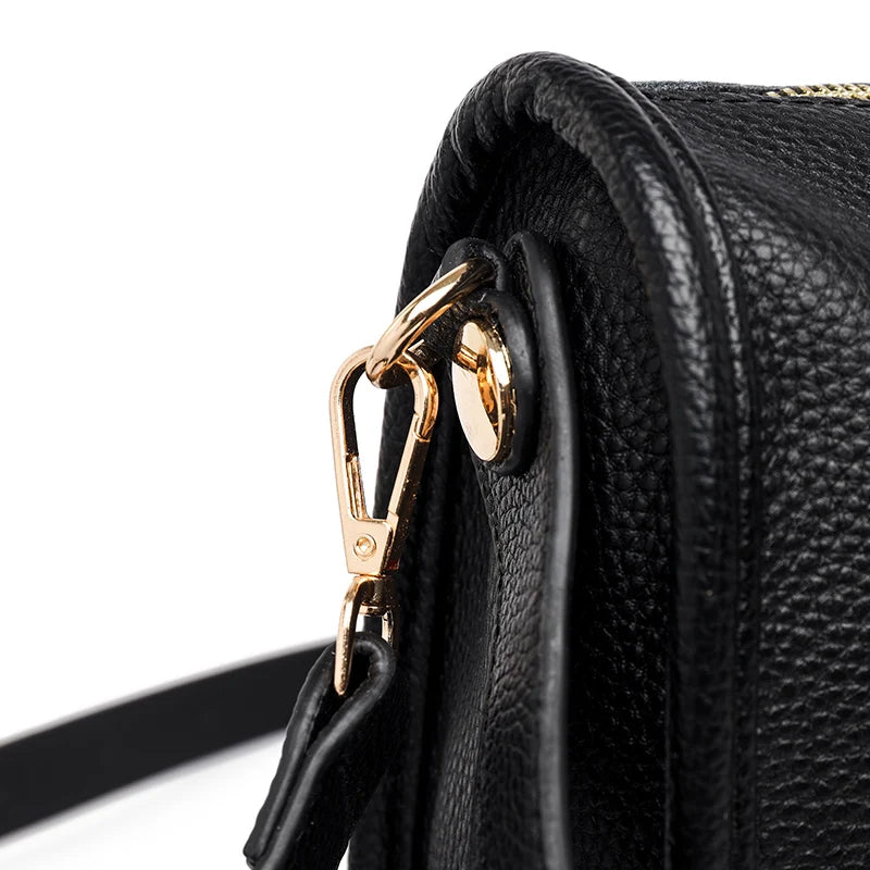 Soft Genuine Leather Messenger Bag Women Design Shoulder Crossbody Bag Purse Fashion Female High Quality Cow Leather Handbag New RT220