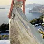 Sleeveless Chest Wrapping Dress Summer Women Sexy Hollow Out Solid Strapless Ladies Maxi Party Dress Fashion Streetwear Vestidos RT220