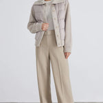 BC930 100% wool and white goose down spliced down jackets for women of high quality from luxury brands coats RT220