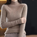 Lucyever Luxury Shiny Crystal Turtleneck Sweaters Women Fashion Slim Rhinestones Knitted Jumper Ladies Solid Soft Warm Pullover RT220