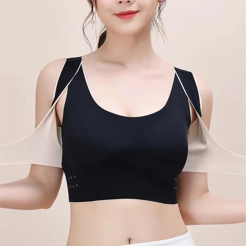 No Trace Sports Women's Underwear Shockproof Gathering Anti-sagging Beautiful Back Fitness Yoga Vest No Steel Ring Women's Bra RT220