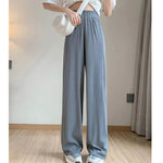 Thin Summer Wide-leg Pants Ice Filament Permeability Women Spring Women Elastic Waist Stright Long Wide Leg Pants Casual Female RT220