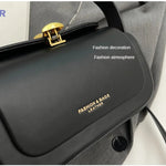 Classic Black Shoulder Bag Women's Versatile Retro Crossbody Square Bags 2024 New Large Capacity Textured Leather Flap Handbags RT220