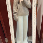Autumn and Winter New High-waisted Loose Wool Knitted Wide-leg Trousers for Women To Wear Straight Leg Wide-leg Moped Trousers RT220