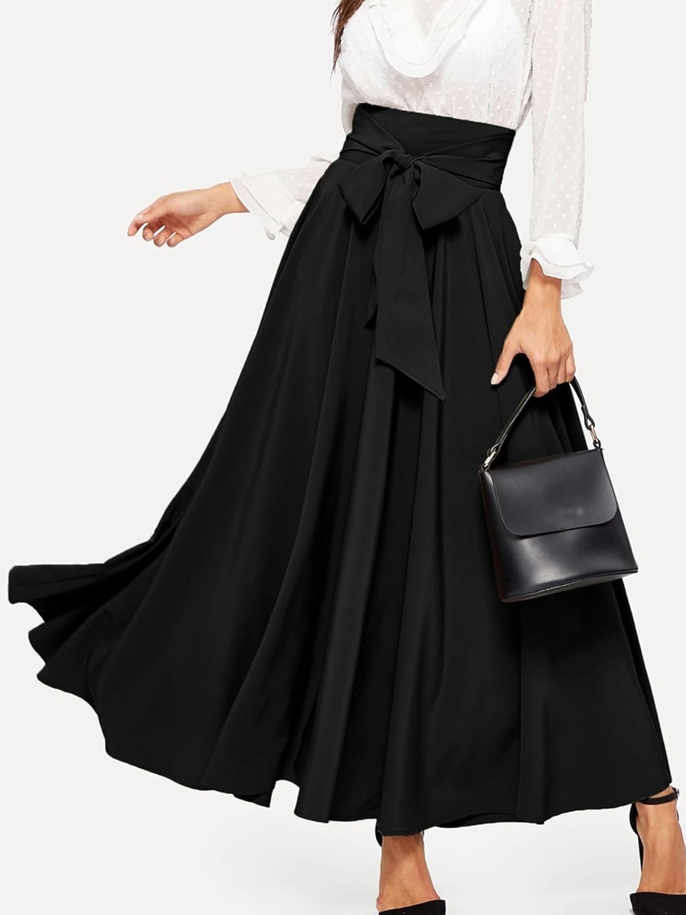 Women's high waist skirt fashion slimming belt skirt spring summer long skirt RT220