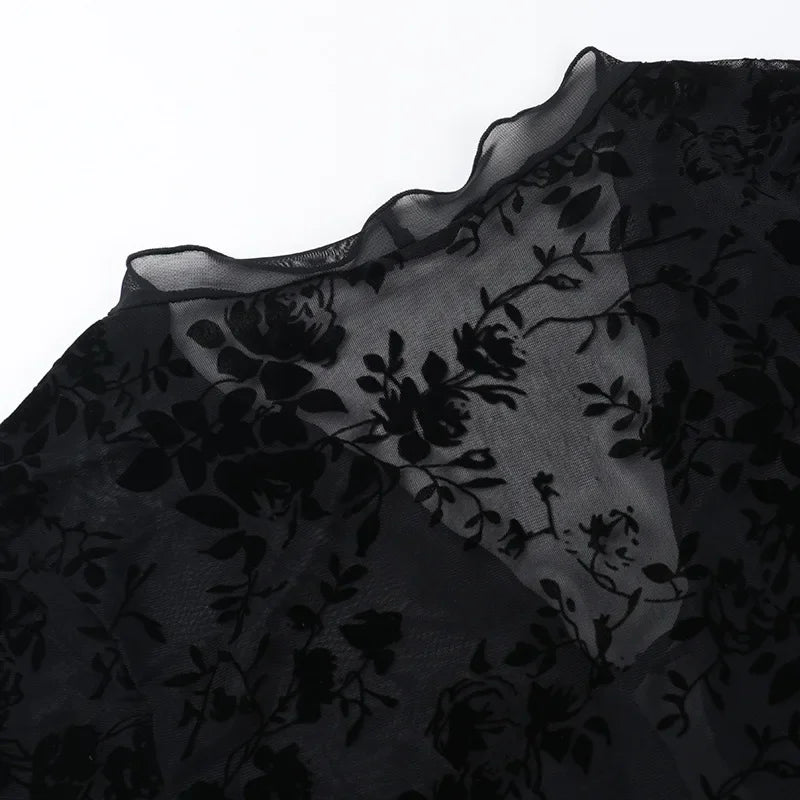 Fashionable Chiffon Blouse Elegant Slim Fit Tweed Style Flare Sleeve Top For Women Autumn 2024 New Arrival Smooths Your Silhouet RT220