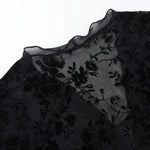 Fashionable Chiffon Blouse Elegant Slim Fit Tweed Style Flare Sleeve Top For Women Autumn 2024 New Arrival Smooths Your Silhouet RT220