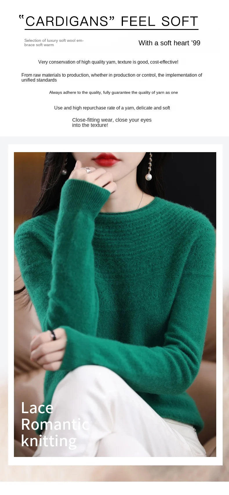 100% Merino Wool Knitted Sweater Autumn/Winter 2024 New Women's Round Neck Hollow Top 11 Color Pullover Versatile Coat NJR1107 RT220