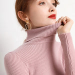 Women Fall Turtleneck Sweater Knitted Soft Pullovers Cashmere Jumpers Basic Soft Sweaters For Women 2025 Autumn Winter RT220