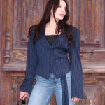 Trendix Elegant Blazer 2 Piece Sets Women V Neck Patchwork Scarf Lace Up Jackets Femme Bodycon Skirt And Commuting Blazers Suits RT220