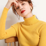 Women Fall Turtleneck Sweater Knitted Soft Pullovers Cashmere Jumpers Basic Soft Sweaters For Women 2025 Autumn Winter RT220