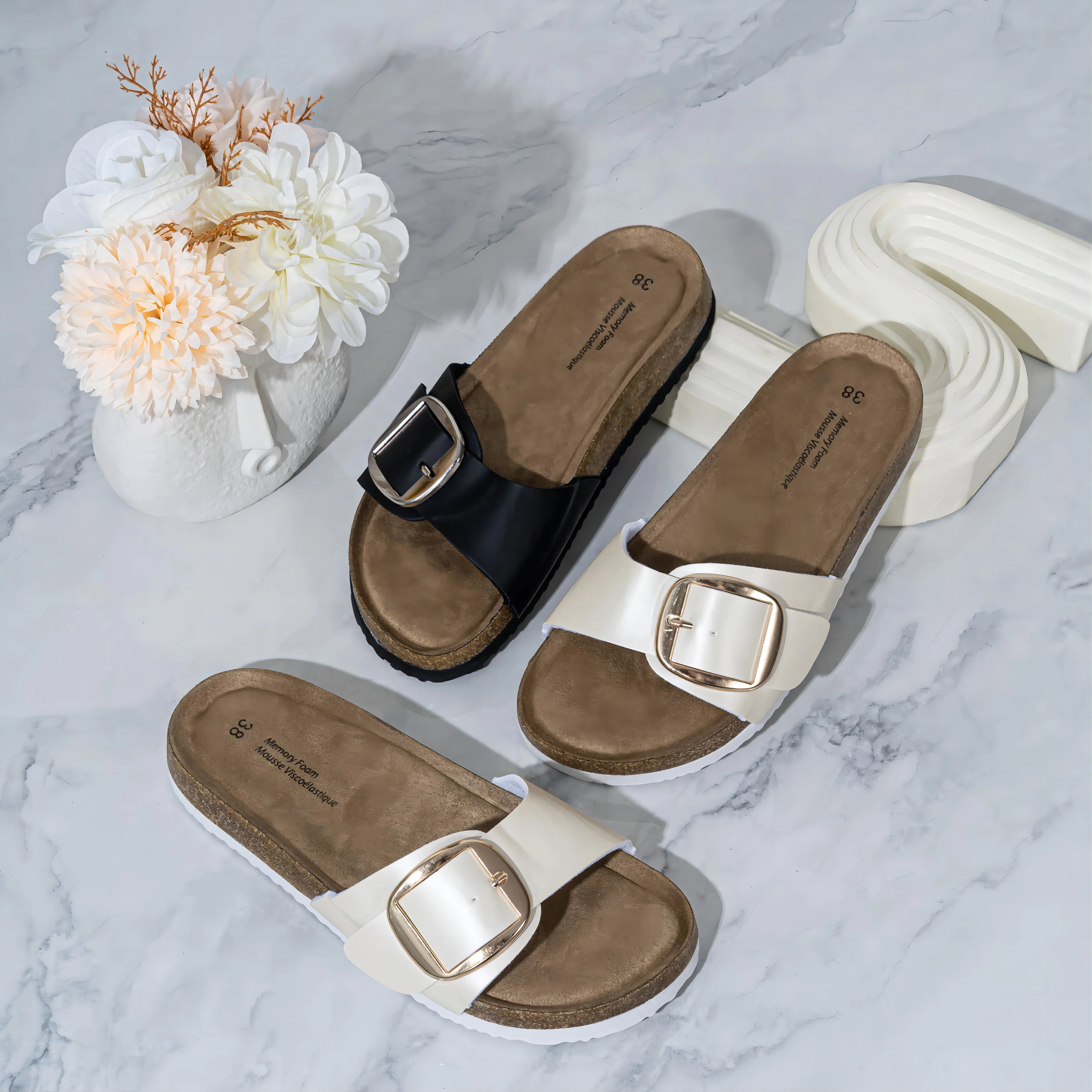 women's sandals summer 2024 New retro women  sandals, lazy shoes, cork soles, high-looking  shoes for women RT220