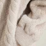 Women Fur Cardigan Thickened Long2025Spring And Autumn V-neck Jacket Female Loose Simple Leisure With Buttons Faux Fur Mink Coat RT220