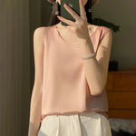 Women Tops Solid Spring Summer Casual Crop Tops Sexy O-neck Tank Tops Office Lady Pink White Top 2024 Fashion Korean Tank Top RT220