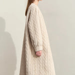 Women Fur Cardigan Thickened Long2025Spring And Autumn V-neck Jacket Female Loose Simple Leisure With Buttons Faux Fur Mink Coat RT220