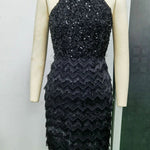 Prom Dress Tassel Sequin Patchwork Women Fashion Sexy Mini Welcome Dress Evening Dresses Party Club Elegant Cocktail Dress HY818 RT220