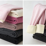 Women Leggings Winter Velvet Thickened Cotton Stretchy Legging High Waist Solid Casual Fleece Warm Tights Pants RT220