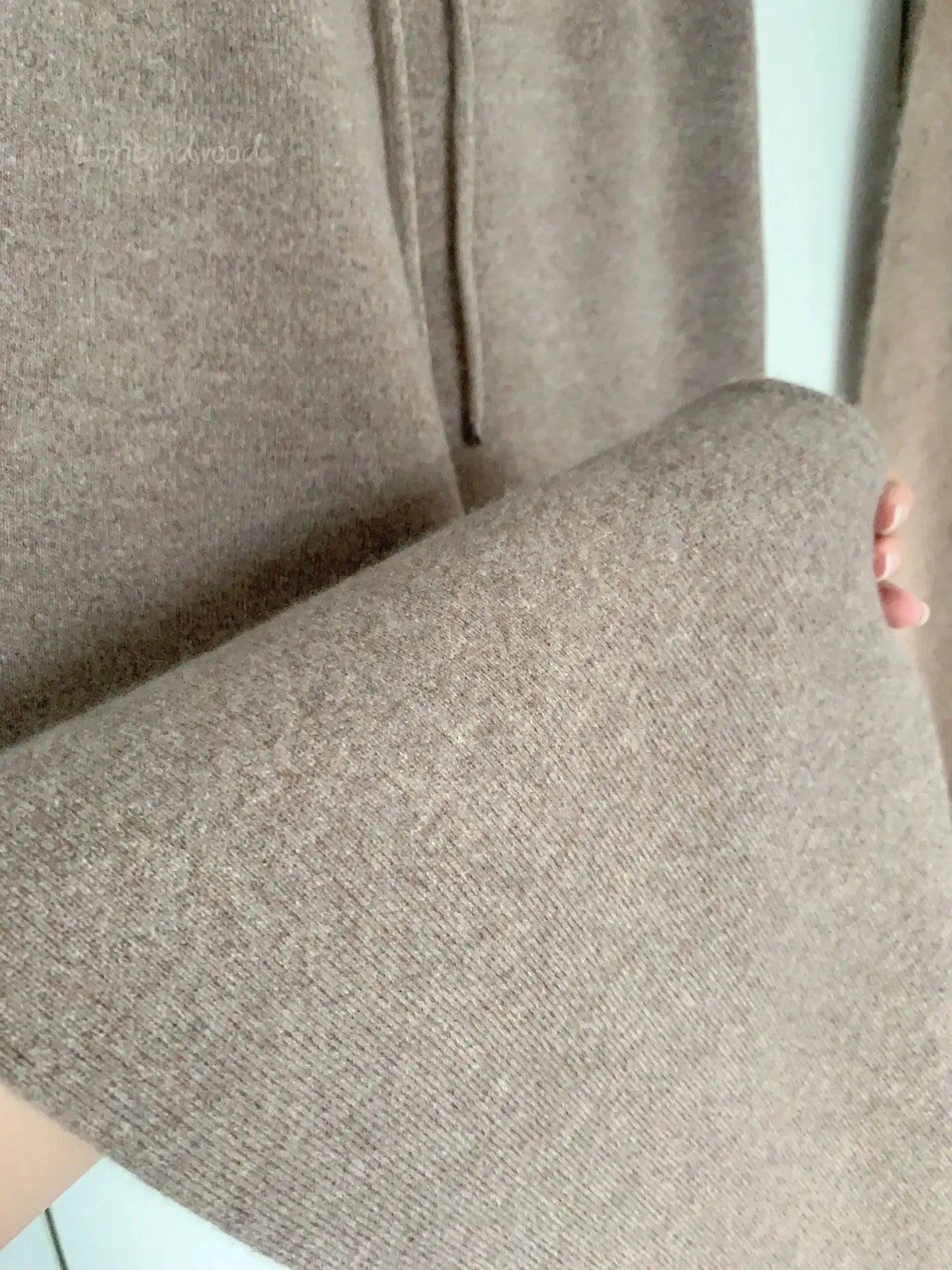 Autumn and Winter New High-waisted Loose Wool Knitted Wide-leg Trousers for Women To Wear Straight Leg Wide-leg Moped Trousers RT220