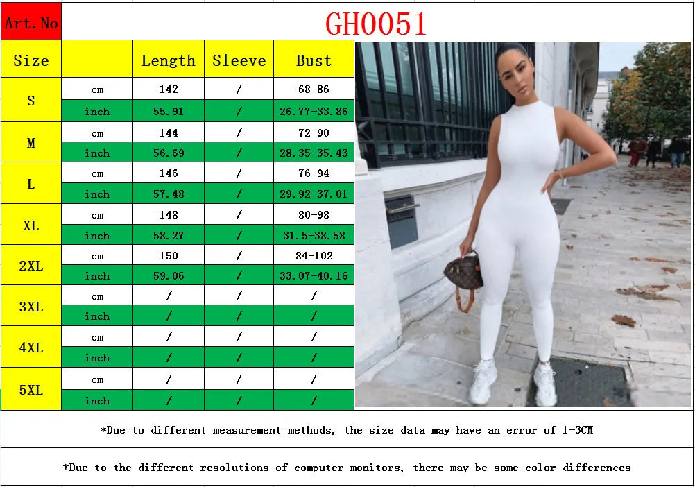 Pencil Jumpsuit Women New Full Seasons Casual Fitness Sporty Playsuit Sleeveless Slim Activewear All In One Jumpsuit Clothing RT220