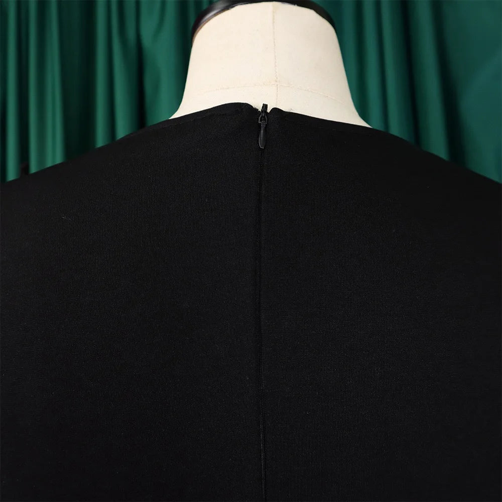 Luxury Jumpsuits & Rompers for Women Round Neck Beaded Transparent Sleeve High Waisted Elegant Female Birthday Party Overalls RT220