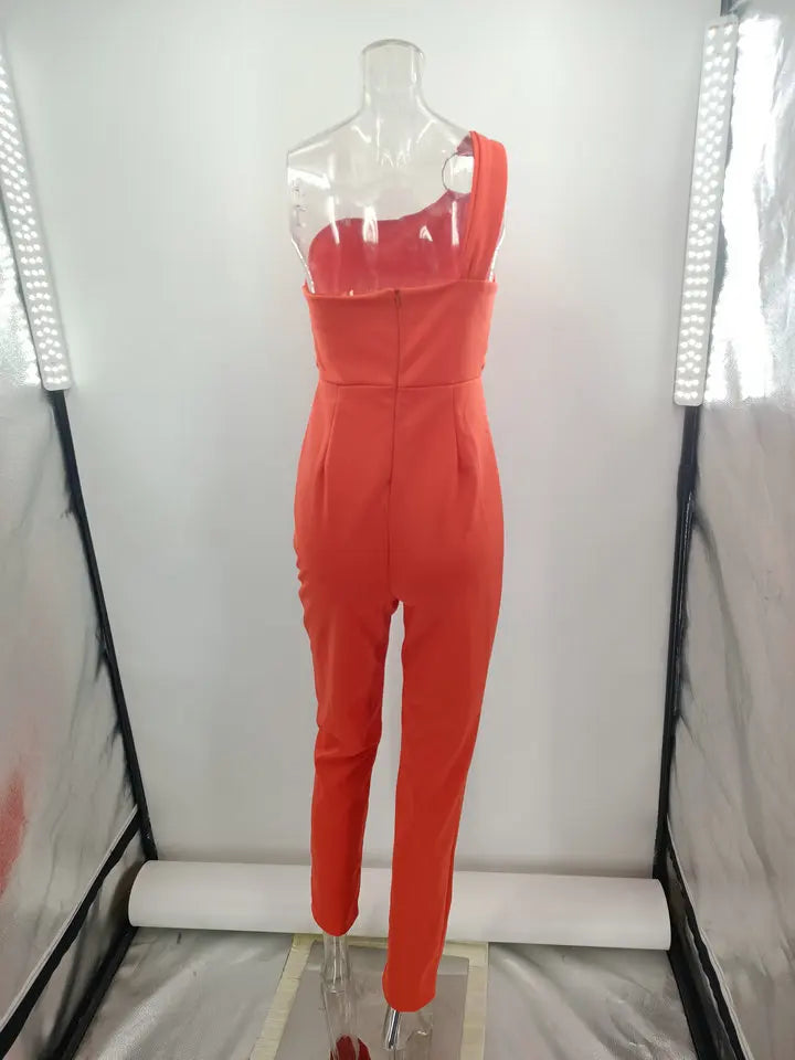 2024 Summer Europe and The United States Sexy Women's Solid Color Nightclub Jumpsuit Casual Pants RT220