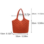 Lingge Embroidered Thread Women's Bag New Small Design Sense Handbag Simple And Large Capacity Shoulder Fabric Bag RT220
