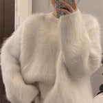 Women Sweater Womens Winter Sweaters Pullover Traf Female Knitting Overszie Long Sleeve Loose Knitted Outerwear Ropa De Mujer RT220