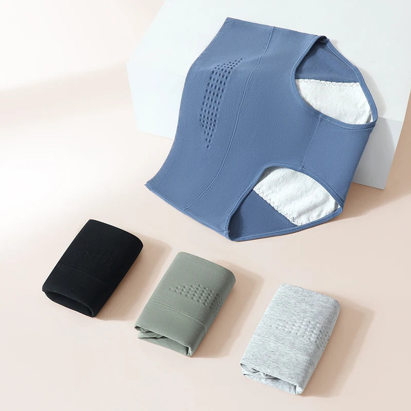 High Waist Leak Proof Menstrual  Women's Panties Widen Period Pants Physiological Underwear Cotton Plus Size L-4XL Female Briefs RT220