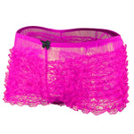 Women Lace Bloomers Panties Sexy Pink Ruffled Mesh Transparent Cake Skirt Nightclub Performance Pole Dance Skirt Best Gift List RT220