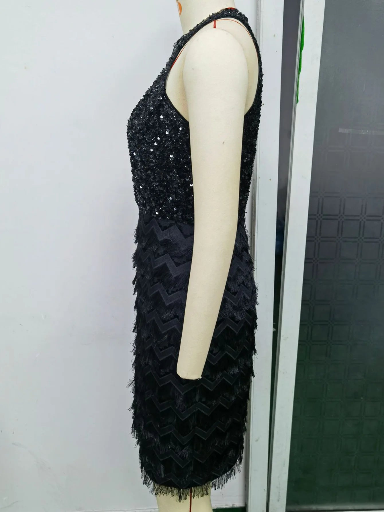 Prom Dress Tassel Sequin Patchwork Women Fashion Sexy Mini Welcome Dress Evening Dresses Party Club Elegant Cocktail Dress HY818 RT220