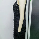 Prom Dress Tassel Sequin Patchwork Women Fashion Sexy Mini Welcome Dress Evening Dresses Party Club Elegant Cocktail Dress HY818 RT220