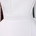 Luxury Jumpsuits & Rompers for Women Round Neck Beaded Transparent Sleeve High Waisted Elegant Female Birthday Party Overalls RT220