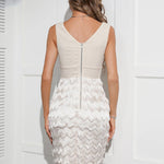 Luxurious Women's Evening Dresses Cocktail Bodycon Elegant Party Dress Sexy Stitching Sequin Short Formal Prom Dress HXY6958 RT220