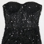 Long Dresses With Sleeves Strapless Sequin Womens Dresses See-through Elegant Party Evening Dress Birthday Prom Maxi Dress XSY22 RT220