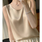 Women Tops Solid Spring Summer Casual Crop Tops Sexy O-neck Tank Tops Office Lady Pink White Top 2024 Fashion Korean Tank Top RT220