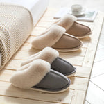 Winter Women Slippers Furry Home Floor Shoes Warm Indoor Slides Men Bedroom Slippers Plush Couples Footwear Soft Non-slip Shoes RT220