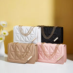 Black Luxury Handbags And Purse Women PU Leather Messenger Shoulder Bag Plaid Female Crossbody Bag Tassel Quilted Brand RT220