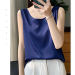 Women Tops Solid Spring Summer Casual Crop Tops Sexy O-neck Tank Tops Office Lady Pink White Top 2024 Fashion Korean Tank Top RT220