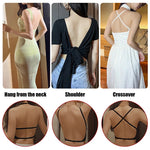 Women Invisible Bra Deep U Plunge Bras Backless Top for Dresses Sexy Lingerie with Transparent Strap Push Up Strapless Underwea RT220