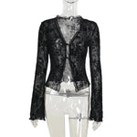 Fashionable Chiffon Blouse Elegant Slim Fit Tweed Style Flare Sleeve Top For Women Autumn 2024 New Arrival Smooths Your Silhouet RT220