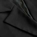 Ladies' autumn and winter black commuting elegant casual loose button suit jacket and elastic waisted suit pants two-piece set RT220