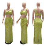 Sexy One-shoulder Long Summer Dress Sequin Birthday Holiday Elegant Party Evening Dresses Luxury Womens Prom Dresses XSY29 RT220