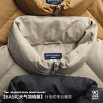 Maden Women Down Jacket Autumn Winter 90% White Duck Down Thickened and Warm Stand Collar Outerwear Coat Windproof Jacket RT220